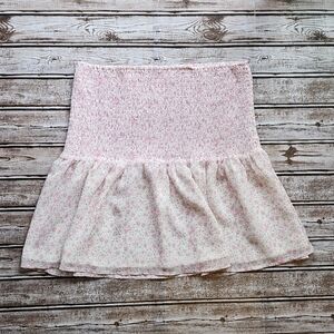 Elodie floral smocked mini skirt